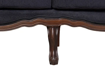 Прямой трехместный диван Brody черный в Краснодаре