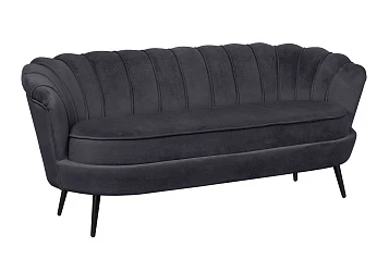 купить Диван ракушка для гостиниц Pearl Triple Black на черных ножках в Краснодаре