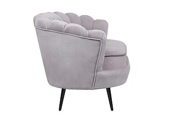 Диван ракушка Pearl Double Grey на черных ножках в интернет-магазине в Краснодаре