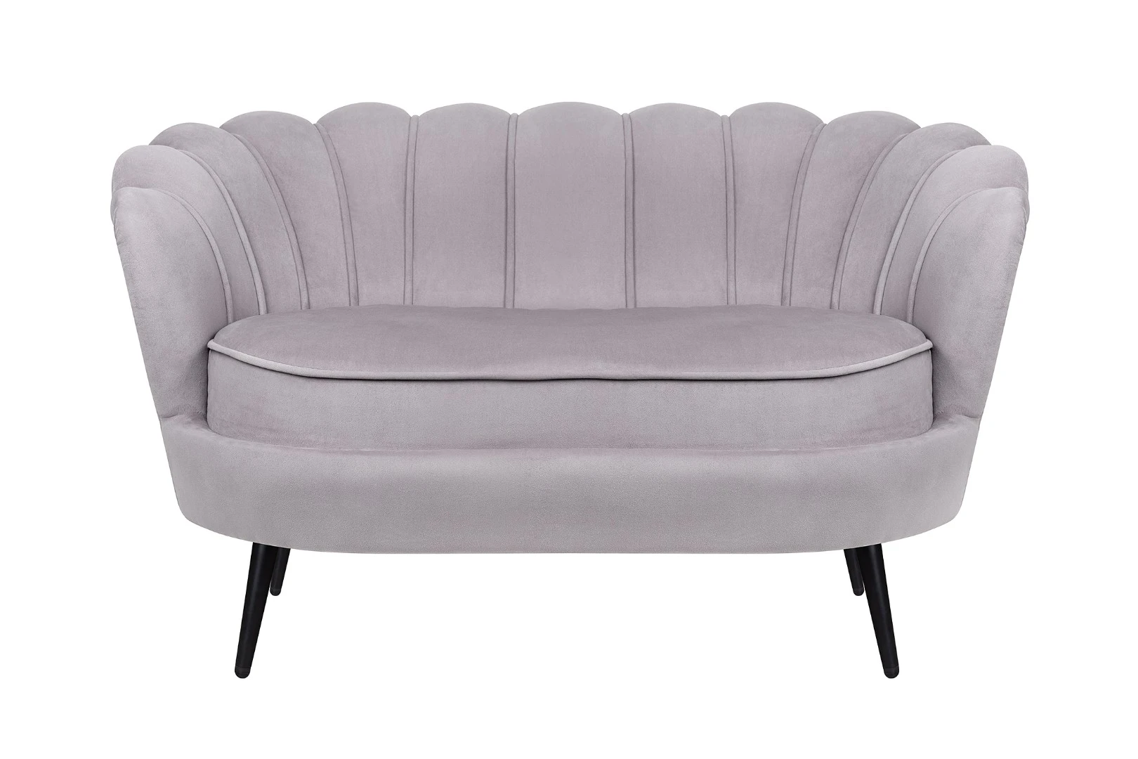 купить Диван ракушка Pearl Double Grey на черных ножках в интернет-магазине в Краснодаре