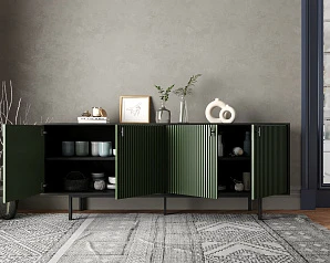 купить Комод с четыремя дверками "Emerson" арт EM01/green/L в Краснодаре