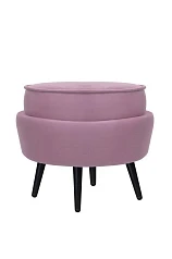 Пуф Pearl Adorn Pink на черных ножках в Краснодаре
