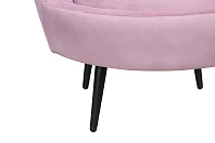 Кресло ракушка Pearl Pink на черных ножках в Краснодаре