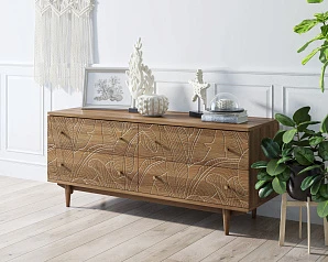 красивый Комод "Boho" 4 ящика джангл арт BH09 в Краснодаре