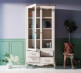 Шкаф "Leontina" для посуды высокий 4 ящика  арт ST9355/4 в интерьере в Краснодаре