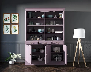 красивый Двухсекционный шкаф Leontina Lavanda для посуды арт ST9330/3L в интернет-магазине в Краснодаре