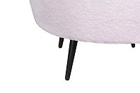Низкое кресло ракушка Pearl Pink Boucle на черных ножках в интернет-магазине в Краснодаре