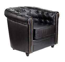 Кожаное кресло Karo Black V2 на заказ в Краснодаре