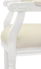 купить красивый Мягкий стул с подлокотниками Volker Arm Beige and White в интернет-магазине в Краснодаре