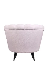 Низкое кресло ракушка Pearl Pink Boucle на черных ножках в интернет-магазине в Краснодаре