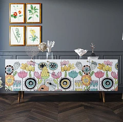 Комод "Berber" удлиненный арт BB11/Print_03 в интерьере в Краснодаре