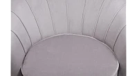купить Низкое кресло ракушка Pearl Grey на черных ножках в Краснодаре