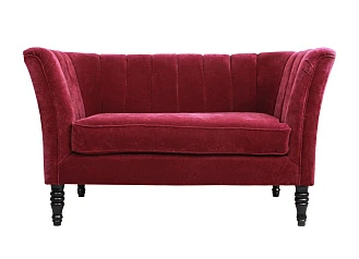 Прямой двухместный диван Dalena Vine красный в Краснодаре