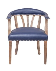 красивый Мягкий стул с подлокотниками Tanner Blue Leather в Краснодаре