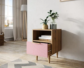 Тумбочка с нижним ящиком "Line" LN09/GR1/pink на заказ в интернет-магазине в Краснодаре