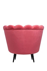 Низкое кресло ракушка Pearl Karmin на черных ножках в Краснодаре