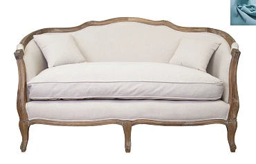 Диван ампир Darcy 2 цвет голубой в интерьере в Краснодаре