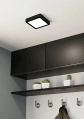 купить стильные 900643 Накладной светильник  FUEVA 5, 11W (LED), 3000K, IP44, L160, B160, H28, сталь, черный / пластик, белый в интернет-магазине в Краснодаре