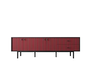 Комод с четырьмя дверками и двумя ящиками "Emerson" арт EM04/red/L на заказ в Краснодаре