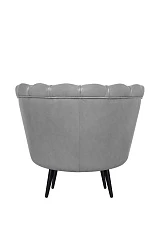 купить Низкое кресло ракушка Pearl Grey V2 на черных ножках в Краснодаре