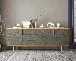 купить стильный Комод "Line" удлиненный R25/browngrey в интернет-магазине в Краснодаре