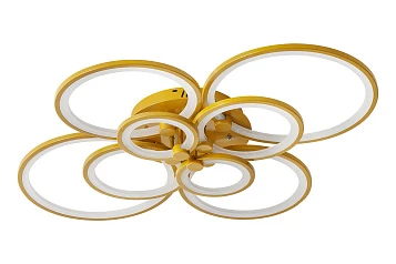 фото Люстра Oris 8 rings gold в интерьере в Краснодаре