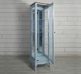 Шкаф "Leontina Blue" для посуды узкий/низкий арт ST9319B в интерьере в Краснодаре