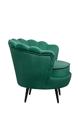 заказать Низкое кресло ракушка Pearl Green V2 на черных ножках в Краснодаре
