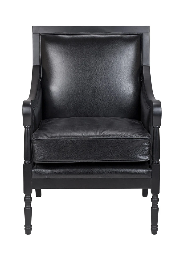красивое Классическое кресло Colin Black Leather в интернет-магазине в Краснодаре