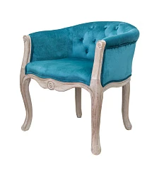 купить красивое Низкое кресло ретро Kandy Blue Velvet в интернет-магазине в Краснодаре