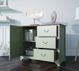 стильный Комод Olivia на 3 ящика с дверкой арт GA5051 в Краснодаре