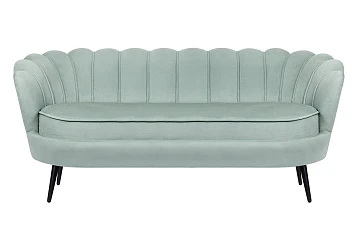 красивый Диван ракушка для гостиниц Pearl Triple Green на черных ножках на заказ в Краснодаре