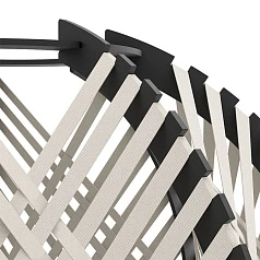 фото 44009 Торшер WAVERTON, 1х40W (E27), H1430, ?400, сталь черный / текстиль, дерево, белый, черный в Краснодаре