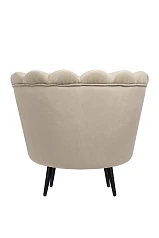 Низкое кресло ракушка Pearl Taupe на черных ножках в интернет-магазине в Краснодаре