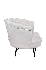купить Кресло ракушка Pearl Beige на черных ножках в Краснодаре
