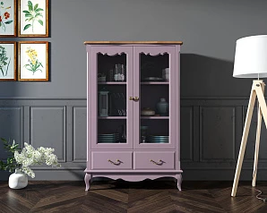 купить стильный Шкаф "Leontina Lavanda" для посуды низкий с ящиками арт ST9355/2L в Краснодаре
