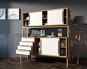 купить Буфет "Bruni white" широкий арт BR37WH в интернет-магазине в Краснодаре