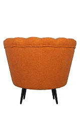 купить Низкое кресло ракушка Pearl Orange Boucle на черных ножках в Краснодаре