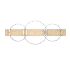 901717 Светодиодный потолочный светильник BOYAL, 3х12W(LED), 5100lm, сталь, дерево, черн., коричн, пластик, белый в Краснодаре