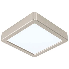 красивые 99252 Светодиодный накладной светильник FUEVA 5, 10,5W (LED), 160х160, H28, 1350lm, 4000K, сталь, нике на заказ в Краснодаре