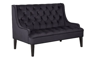 Прямой двухместный американский диван Sommet черный на заказ в интернет-магазине в Краснодаре