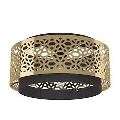 заказать стильные 43979 Потолочный светильник SANDBACH, 1X40W (E27), ?420, сталь, черный, латунь в Краснодаре