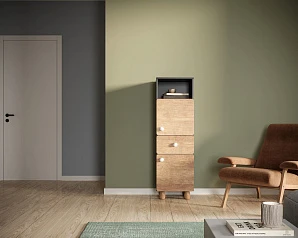 красивые Узкий шкаф сдвумя дверками и одним ящиком "Split" SP13 в Краснодаре