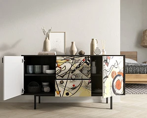 Комод две дверки и три ящика "Emerson" by Kandinsky арт EM08/Print_01 в интернет-магазине в Краснодаре