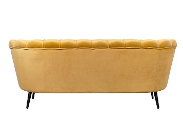 Дизайнерский диван Pearl Triple Yellow на черных ножках в интернет-магазине в Краснодаре