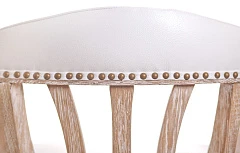 Мягкий стул с подлокотниками Tanner White Leather в Краснодаре
