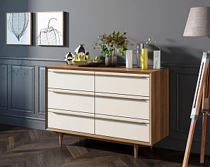 Комод "Bruni white" с шестью ящиками арт BR05WH на заказ в Краснодаре