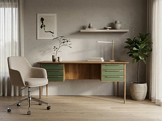 Рабочий письменный стол "Бруни (Bruni)" с ящиками арт BR47/6002 в Краснодаре