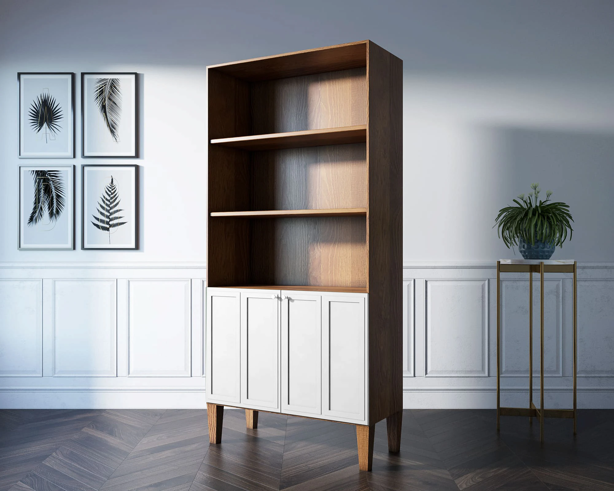 фото Стеллаж двухстворчатый "Andersen" арт AN12/2WH в интерьере в Краснодаре