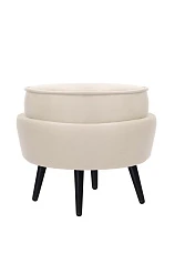 Пуф Pearl Adorn Beige на черных ножках в интернет-магазине в Краснодаре